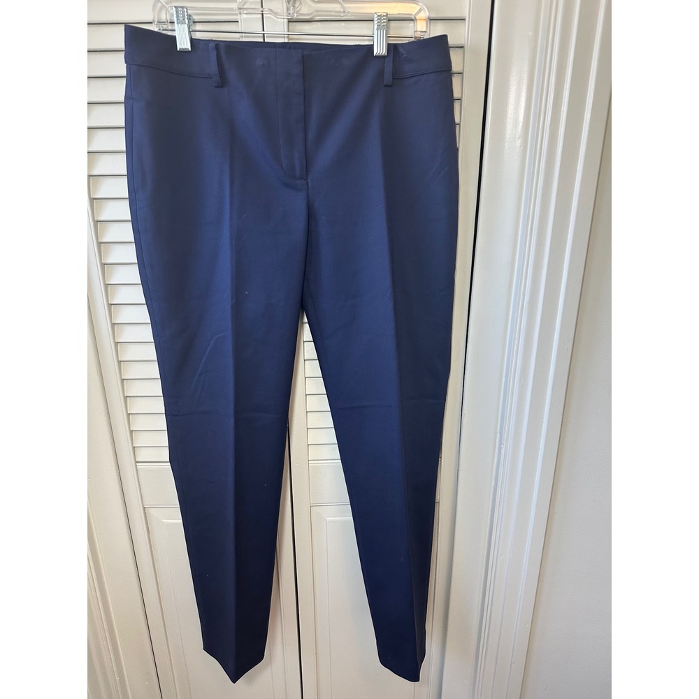 J.McLaughlin Navy Blue Cotton Modal Blend Ankle Trousers Pants 8(79)